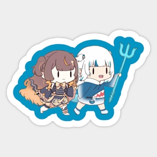 Gura and Anya Hololive Sticker